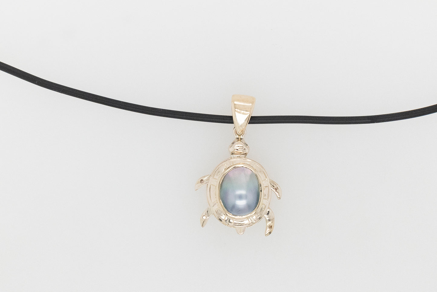 Turtle (Articulated) Mabe Diamond Pendant