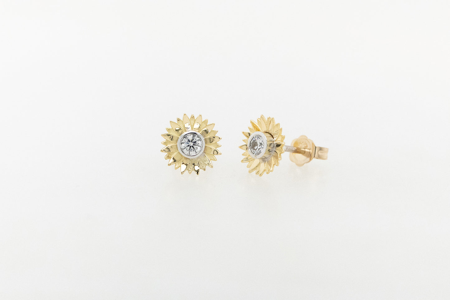 Diamond Everlasting Flower Stud Earrings