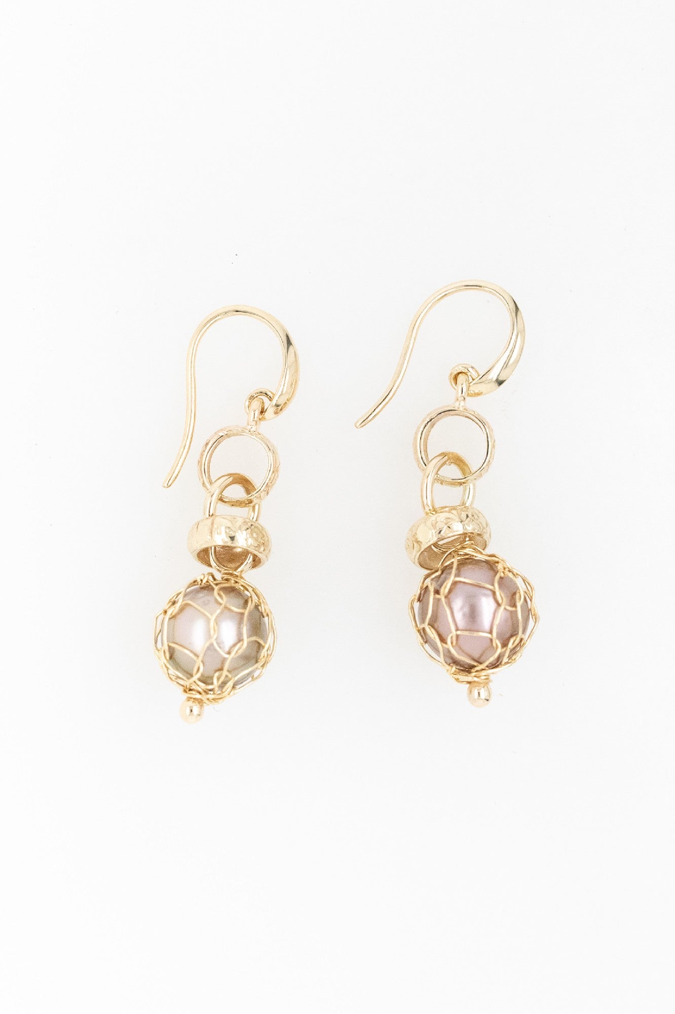Embossed & French Knitted Abrolhos Pearl Earrings