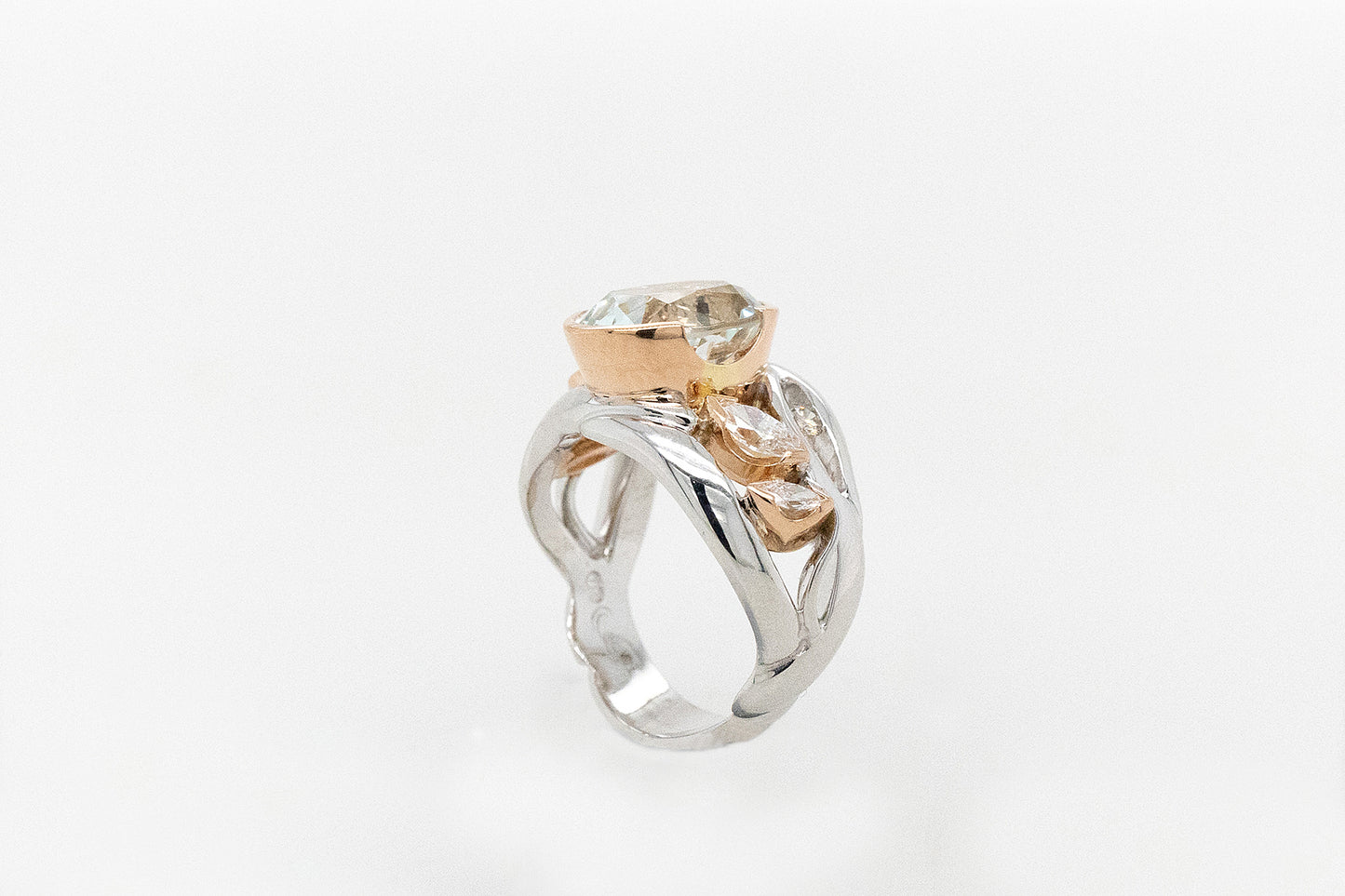 Aquamarine & Diamond Dress Ring