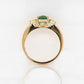 18Y Green Tourmaline & Diamond Ring