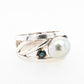 Abrolhos Pearl & Tourmaline Ring S/S, 9Y