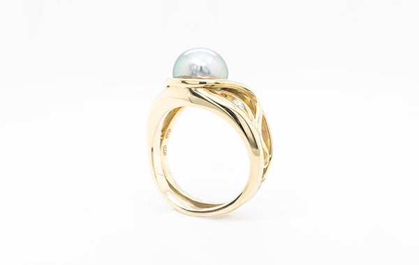 Pearl & Diamond Ring 9Y