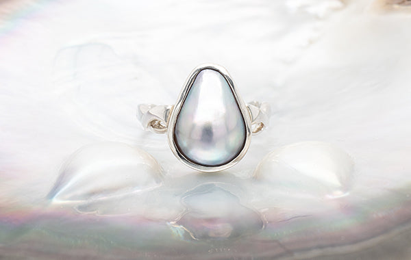 SS Mabe Pear Shape Ring