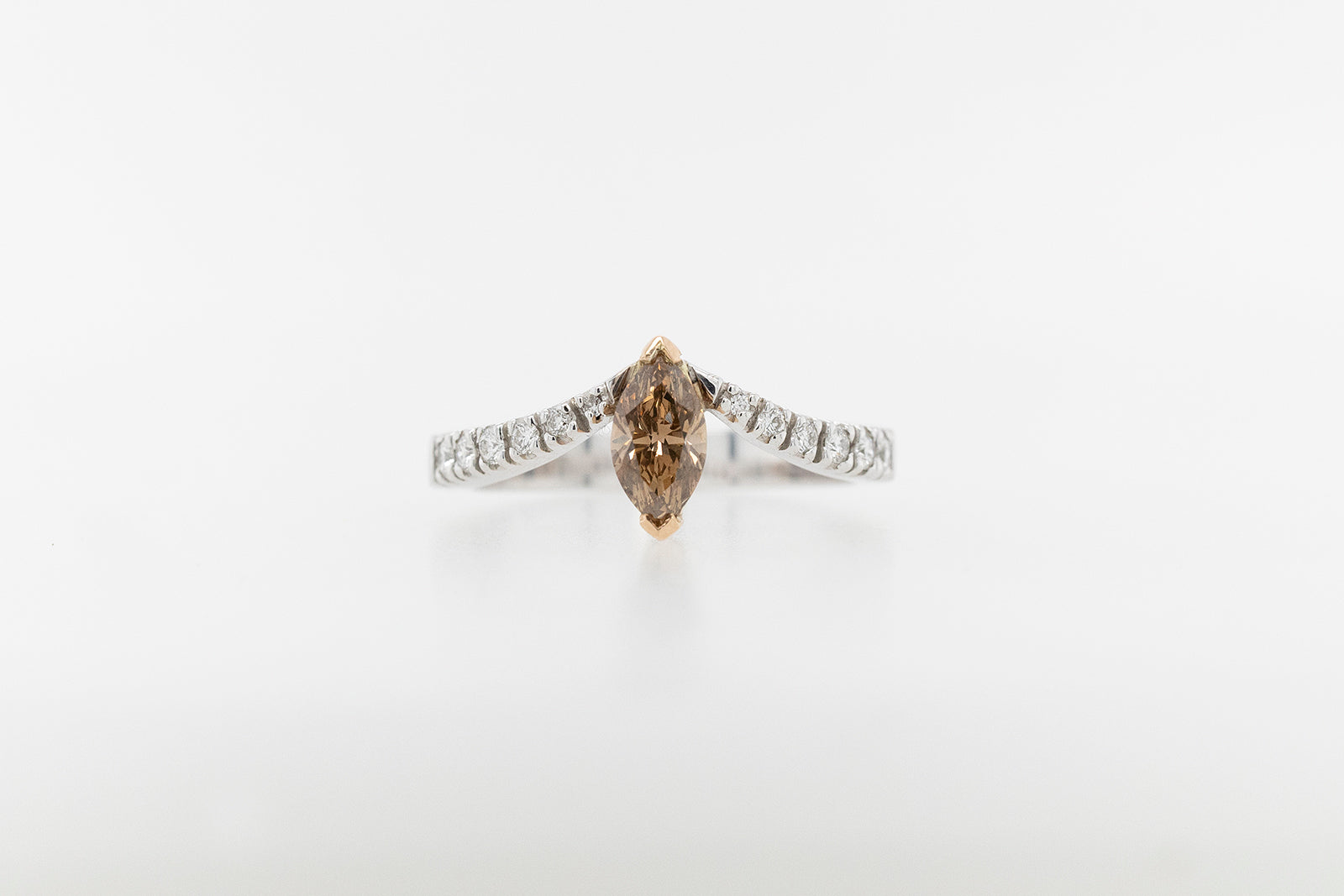 Engagement Ring with Marquise Champagne V