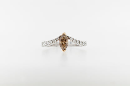 Engagement Ring with Marquise Champagne V