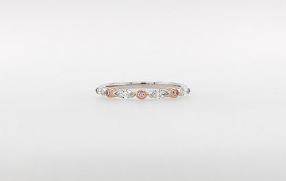 Wedding Ring Marquise and Pink Diamonds