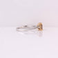 Champagne Radiant Diamond Ring Argyle C4 SI1