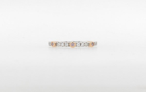Wedding Ring Pink Diamonds
