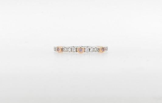 Wedding Ring Pink Diamonds