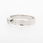 Embossed Band Bezel Set Diamond Ring 18W