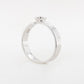 Embossed Band Bezel Set Diamond Ring 18W