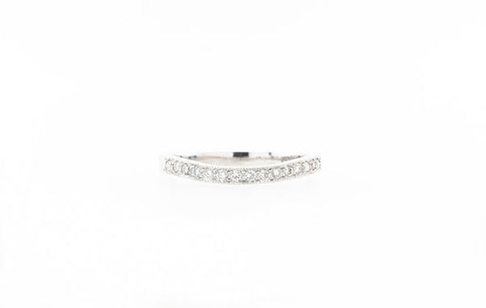 Wedding Ring Curved Diamond 18W