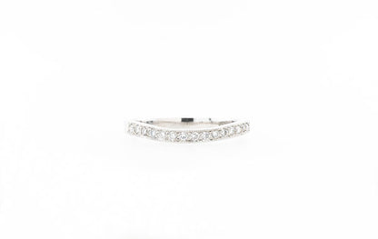 Wedding Ring Curved Diamond 18W