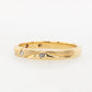 Wedding Ring Engraved Textured Pink Diamond 18Y