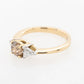 Engagement Ring 0.72ct Champagne 2 Trilliants
