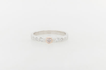 Pink Diamond Stacker Wedding Ring 