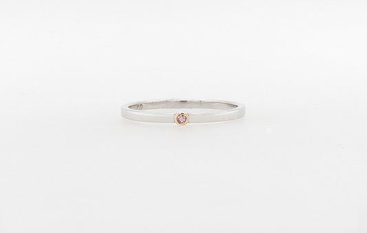 Pink Diamond Stacker Wedding Ring  2