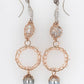 Pearl & Diamond French Knitted Long Earrings 9R