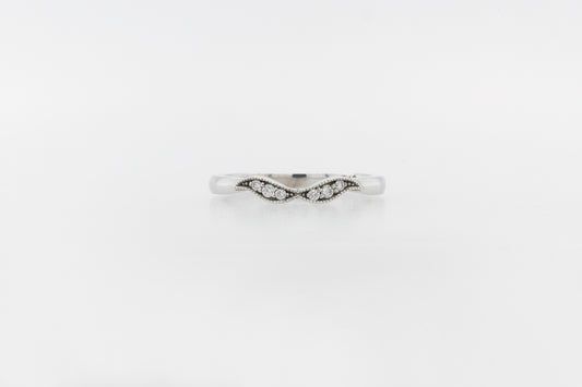 Wedding Ring Fancy Millgrain Diamonds