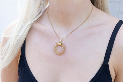 Circle of Friendship French Knitted Pendant