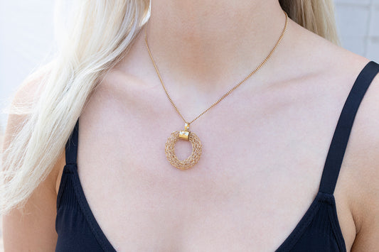 Circle of Friendship French Knitted Pendant