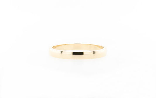 Wedding Ring 9Y 2.5mm wide 1.2mm wall