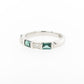 Wedding Ring Blue/Green Tourmaline & Diamond Platinum