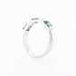 Wedding Ring Blue/Green Tourmaline & Diamond Platinum