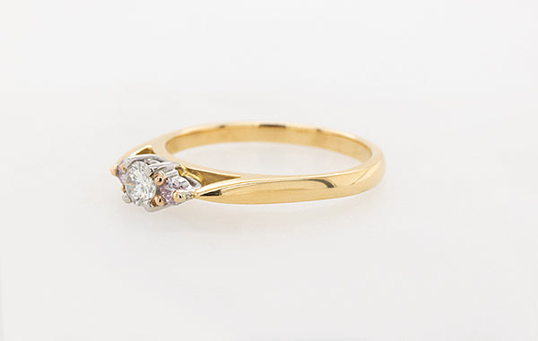 Engagement Ring Pink Diamonds 6P 18Y Plat