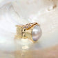 Pink Diamond & Mabe Pearl Ring 