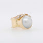 Pink Diamond & Mabe Pearl Ring 