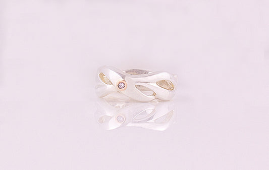 Pink Diamond Ring FLP SS 9R