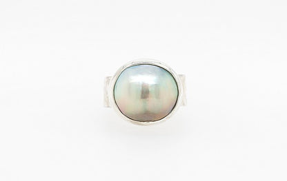 Mabe Embossed Band Ring SS