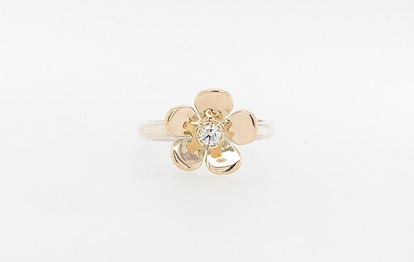 Geraldton Wax Ring with Diamond 