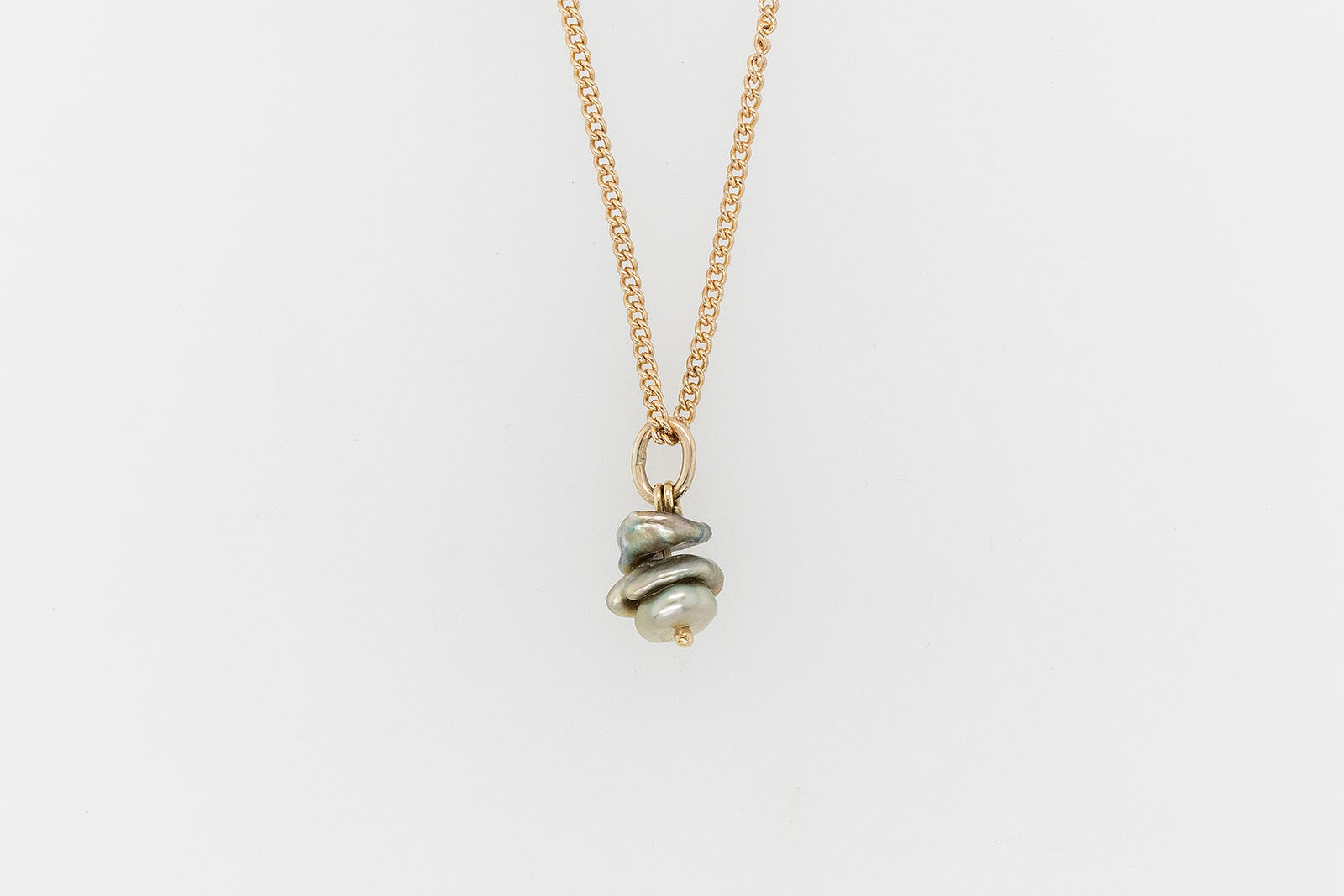 Keshi Stacked Pendant 9Y