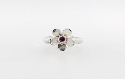 Geraldton Wax Ring Garnet SS 