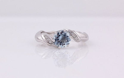 Aquamarine & Diamond Ring 