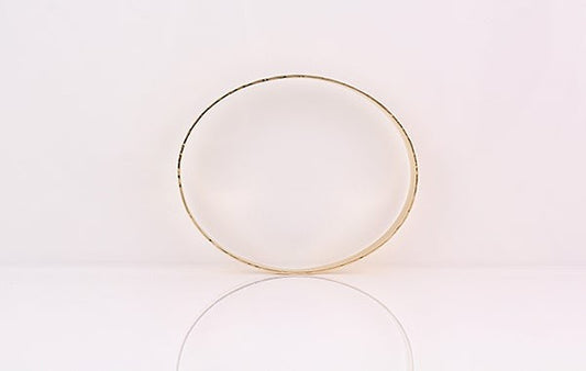 Bangle Beaten Design Oval 9Y 17.6grams