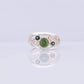 Tourmaline Green & Diamond Ring 