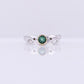 Tourmaline Green & Diamond Ring  2