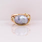 Keshi Pearl & Diamond Ring 