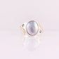 Mabe Pearl & Green Sapphire Ring 