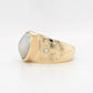 Mabe Pearl & Diamond Hand Engraved Ring 9Y