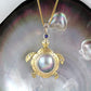 Turtle (Articulated) Mabe Pendant with Tanzanite & Diamond