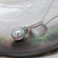 Pearl & Diamond Drop Pendant 18W