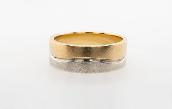 Wedding Ring Wave Design 18Y SS