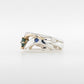 Tourmaline Blue/Green & Sapphire Ring