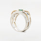 Tourmaline Blue/Green & Sapphire Ring