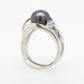 Pearl & Tanzanite Swirl Ring